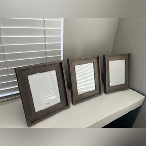 Pottery Barn 3 Wooden Picture Frames